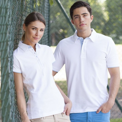 Front Row & Co top Contrast pique elegant 200 GSM Polo Shirt