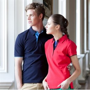 Front Row & Co top Women's contrast pique elegant Polo Shirt