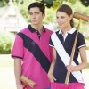 Front Row & Co top Diagonal stripe house polo 200 GSM Polo Shirt