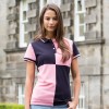 Front Row & Co top Women's quartered house polo cut sew