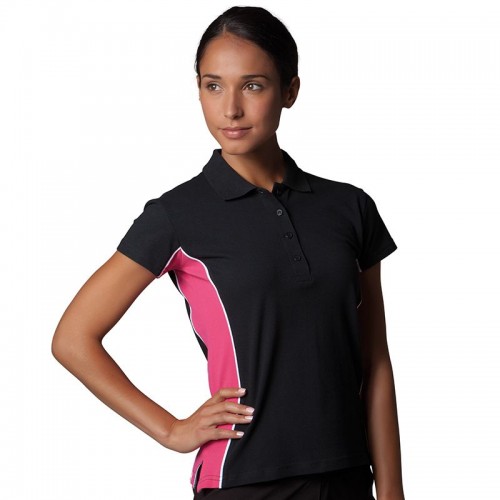 Women's Gamegear® track polo in black combination