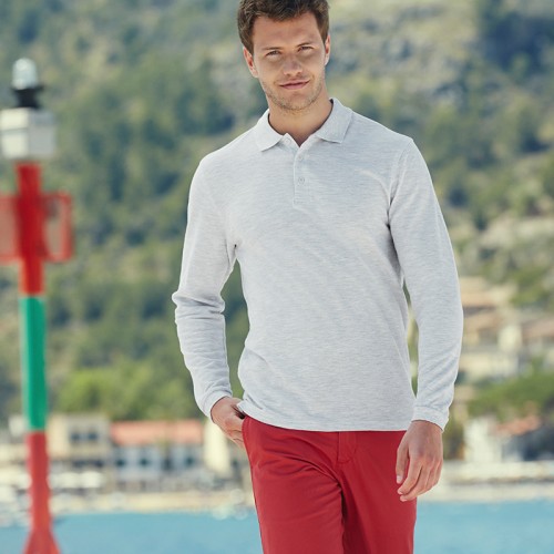 Long sleeve deals polo embroidery