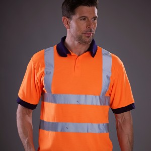 YOKO top Hi vis short sleeve polo (HVJ210) Performance 210 GSM Polo Shirt