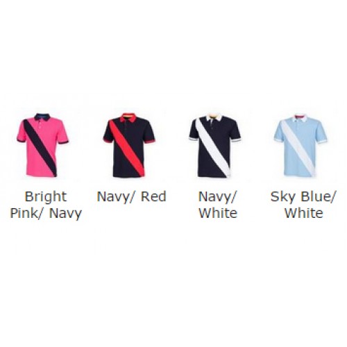 Front Row & Co top Diagonal stripe house polo 200 GSM Polo Shirt